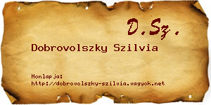 Dobrovolszky Szilvia névjegykártya