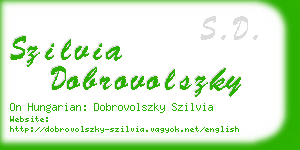 szilvia dobrovolszky business card